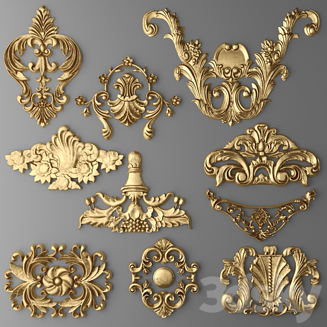 Set stucco decoration 3DSMax File - thumbnail 1