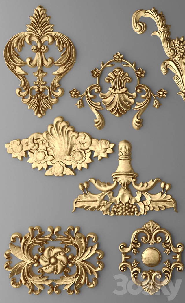 Set stucco decoration 3DSMax File - thumbnail 2