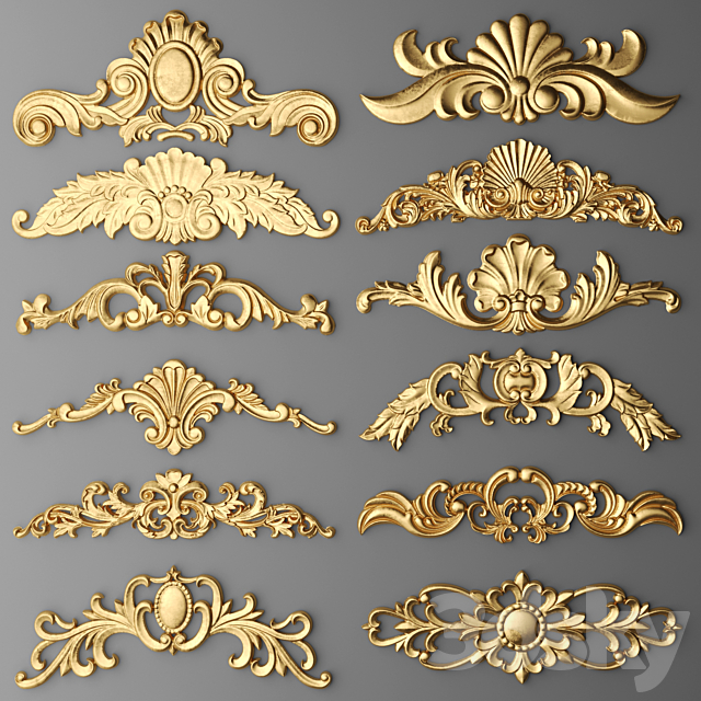 Set stucco decoration 3DSMax File - thumbnail 1