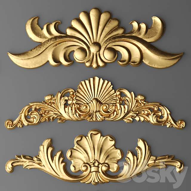 Set stucco decoration 3DSMax File - thumbnail 2