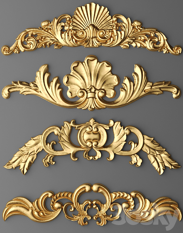 Set stucco decoration 3DSMax File - thumbnail 3