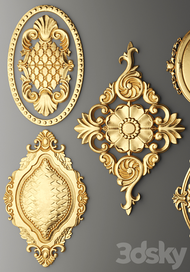 Set stucco decoration 3DSMax File - thumbnail 2