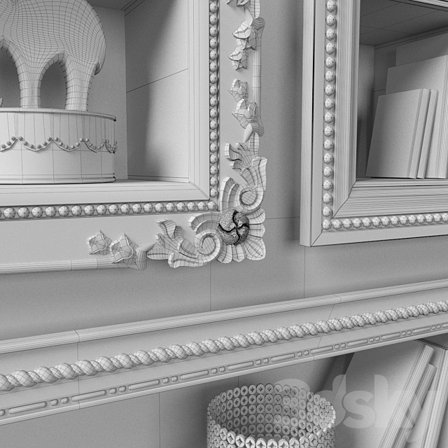 Shelves with decor from RHBaby & Child 3DS Max Model - thumbnail 3