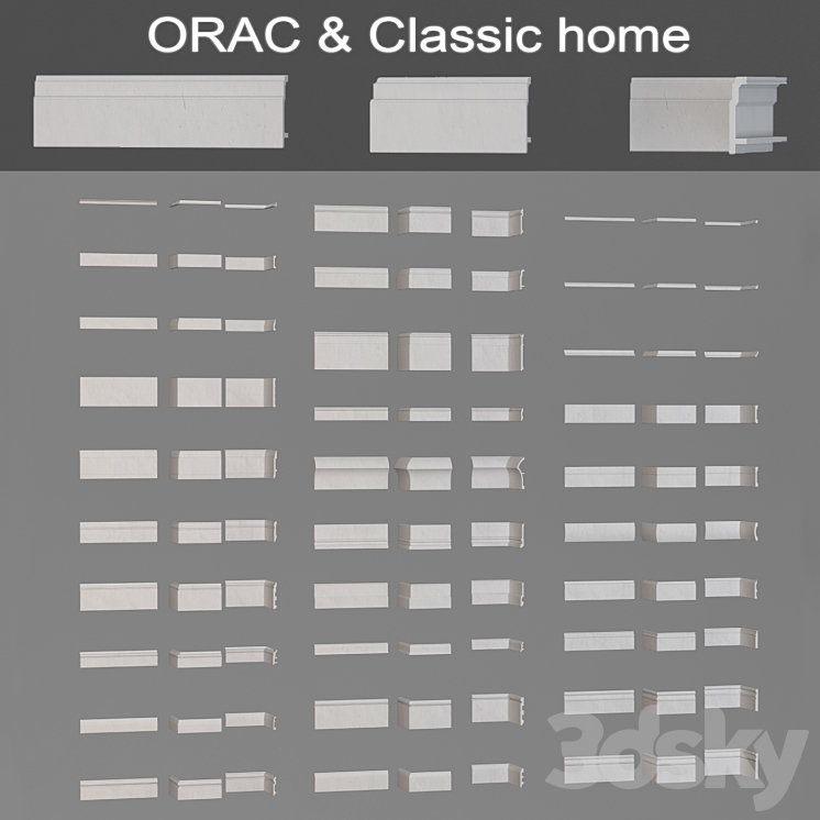 Skirting boards and Orac Classic home 3DS Max - thumbnail 1