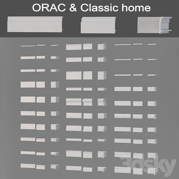 Skirting boards and Orac Classic home 3DS Max - thumbnail 2