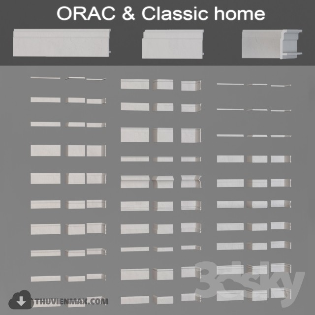 Skirting boards and Orac Classic home 3DS Max - thumbnail 3