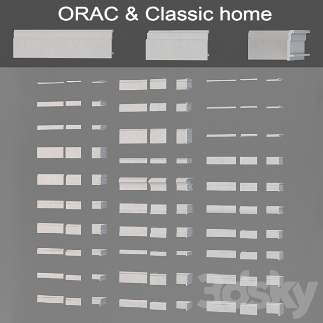 Skirting boards and Orac Classic home 3DS Max Model - thumbnail 2