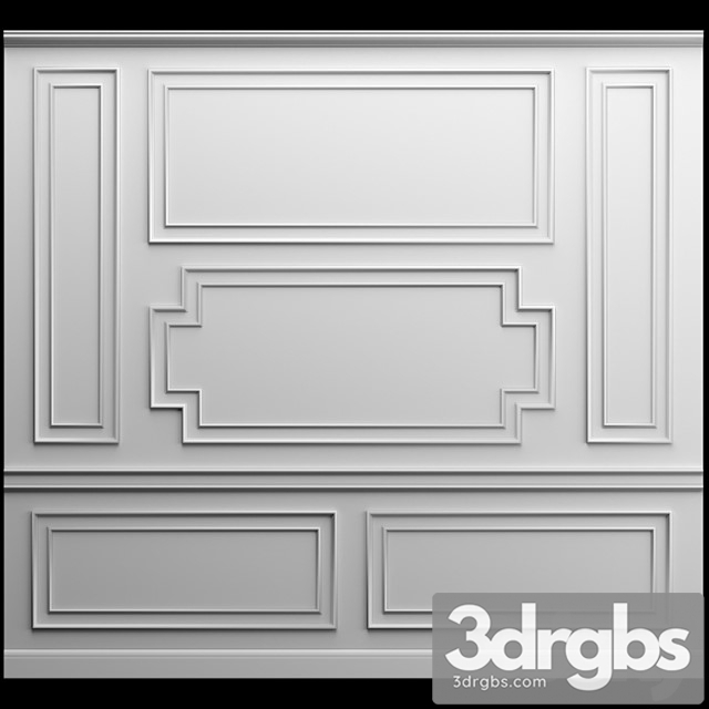 Stenovaia Panel Gipsovaia Lepnina 61 3dsmax Download - thumbnail 1