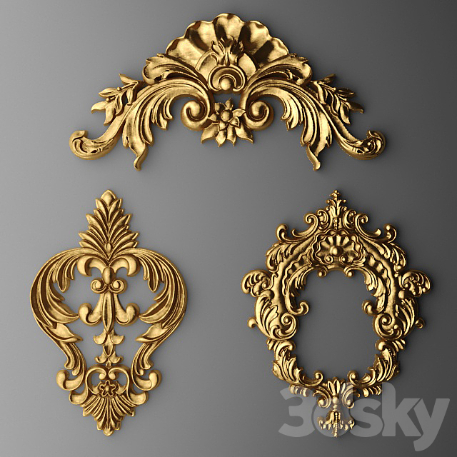 Stucco. cartouche crown. 3DSMax File - thumbnail 1