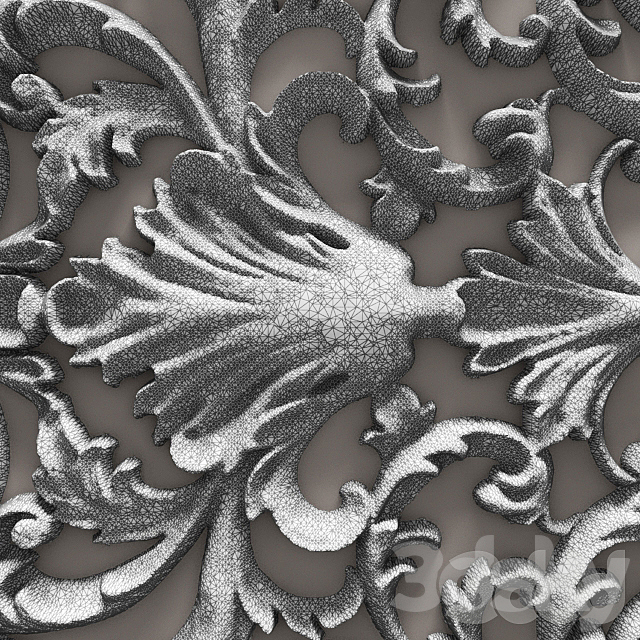 Stucco carving. 3DS Max Model - thumbnail 4