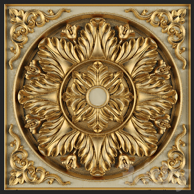 Stucco ceiling. 3ds Max - thumbnail 1