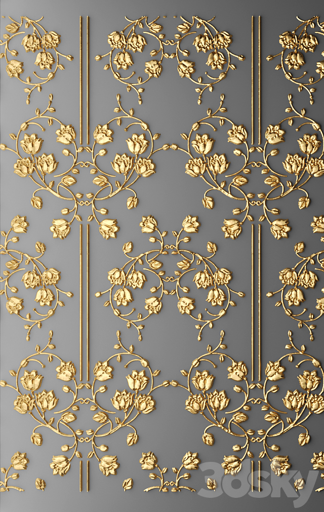 Stucco decor. 3DS Max Model - thumbnail 3