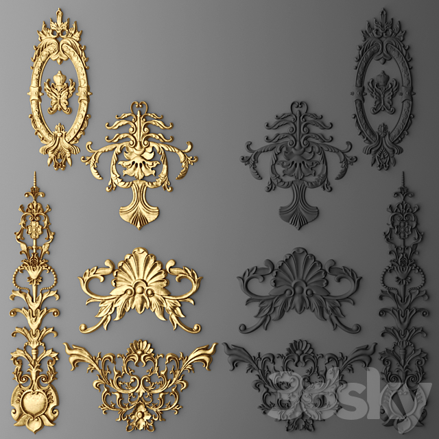 Stucco decor. Set. 3ds Max - thumbnail 1