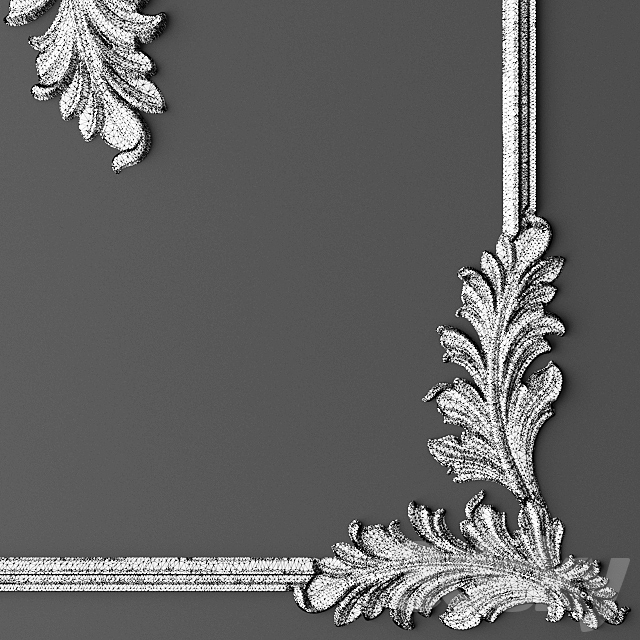 Stucco decor. Set. 3DS Max Model - thumbnail 3