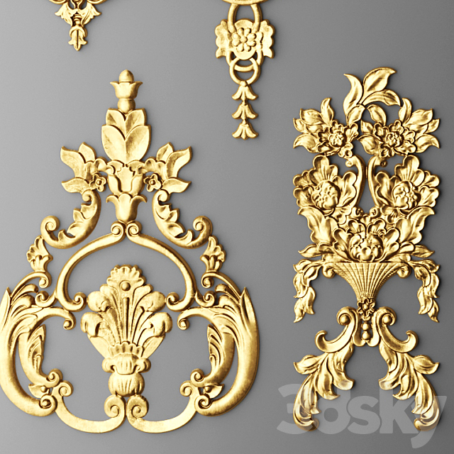 Stucco decor. Set. 3DSMax File - thumbnail 2