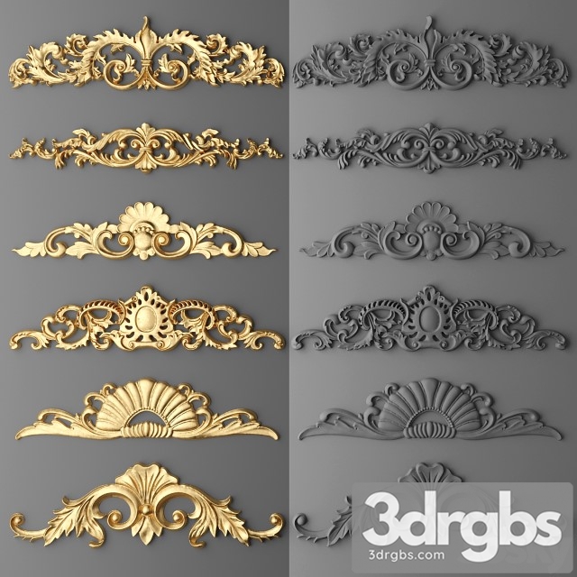 Stucco Decor Set 4 3dsmax Download - thumbnail 1