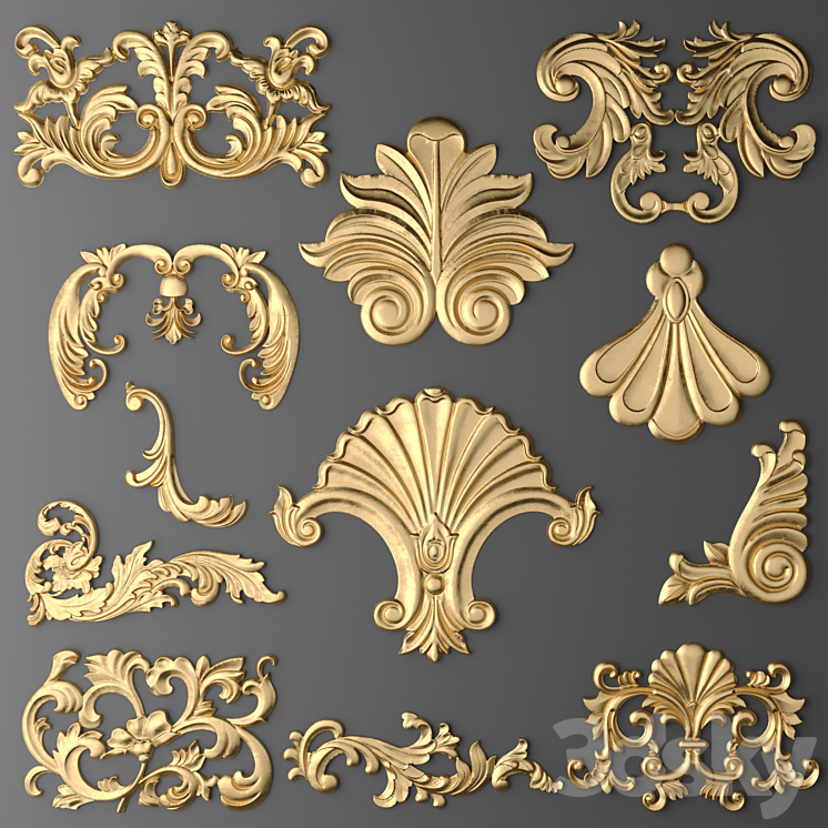 Stucco elements set. 3DS Max - thumbnail 1