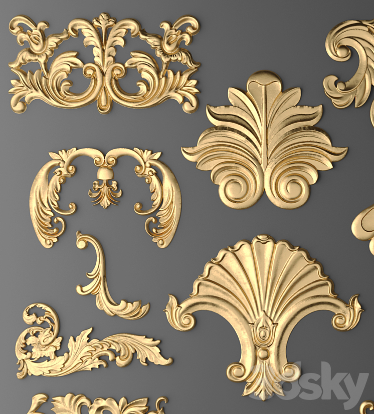 Stucco elements set. 3DS Max - thumbnail 2