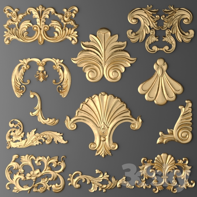 Stucco elements set. 3DS Max - thumbnail 3