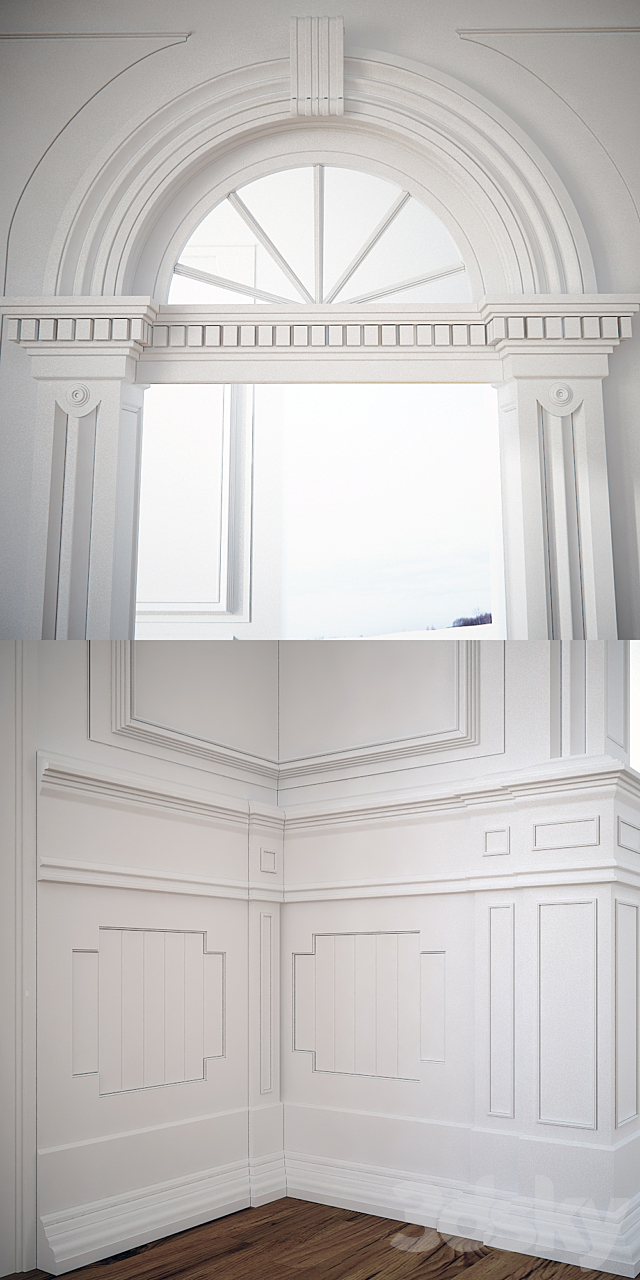 Stucco for decoration of walls and openings 3ds Max - thumbnail 2