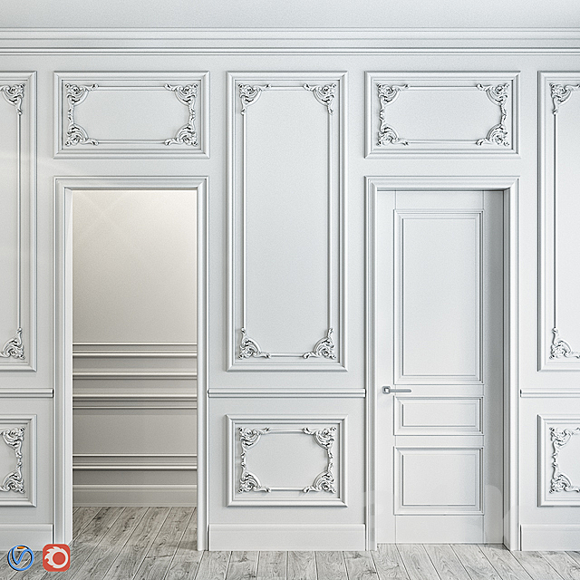 Stucco molding for walls 1 3DSMax File - thumbnail 1