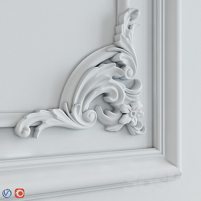 Stucco molding for walls 1 3DSMax File - thumbnail 2