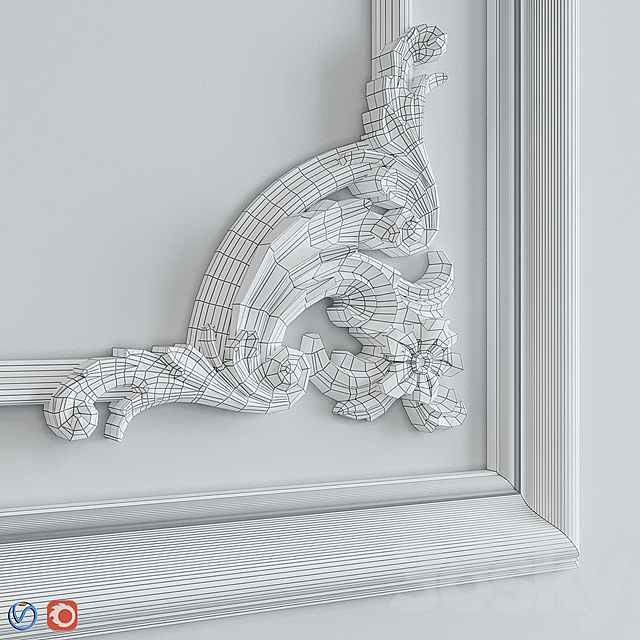 Stucco molding for walls 1 3DSMax File - thumbnail 3