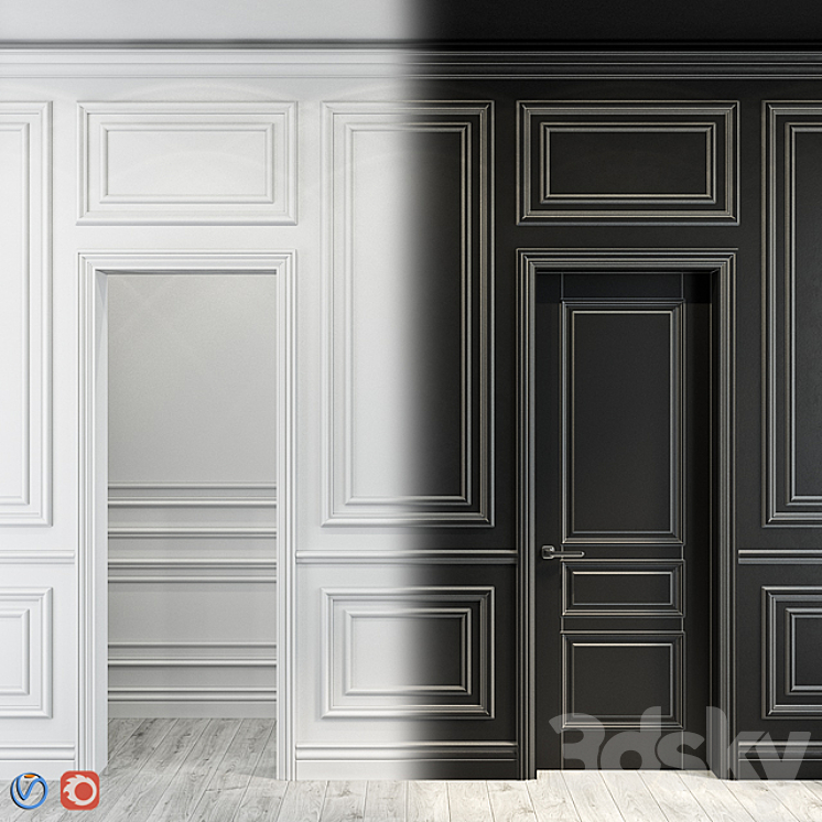 Stucco molding for walls 2 3DS Max - thumbnail 1