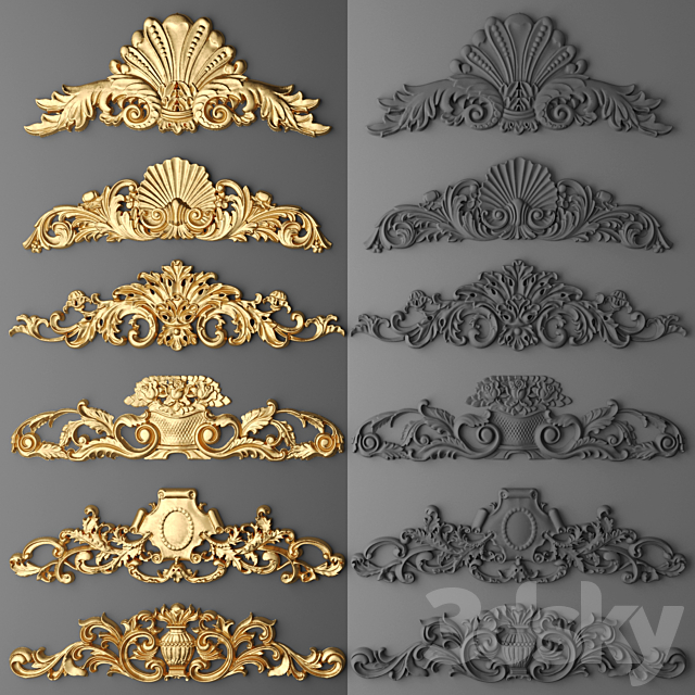 Stucco. Set. 3DS Max Model - thumbnail 1