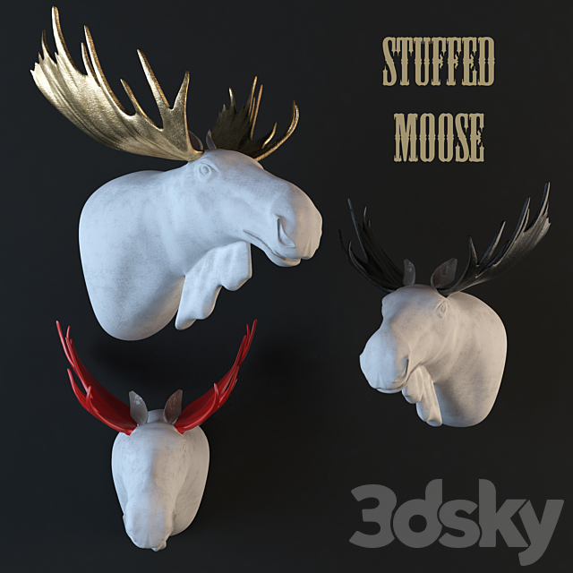 Stuffed moose 3ds Max - thumbnail 1