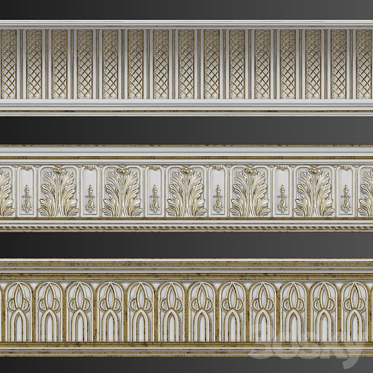 Three Cornices Torus Style (2) 3DS Max - thumbnail 1