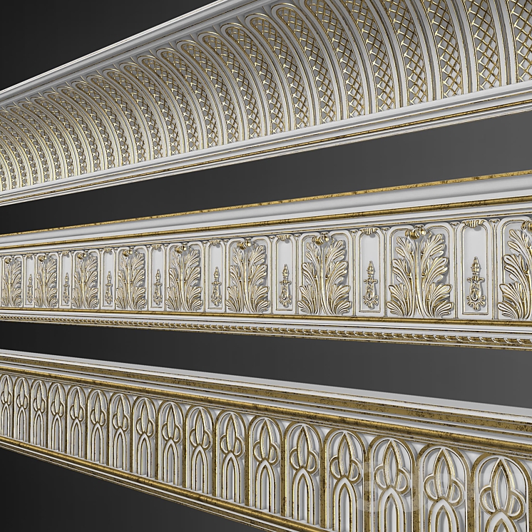 Three Cornices Torus Style (2) 3DS Max - thumbnail 2