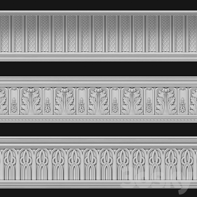 Three Cornices Torus Style (2) 3DSMax File - thumbnail 3