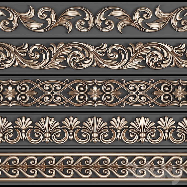 Trim Ornament Vol-03 3DS Max - thumbnail 1