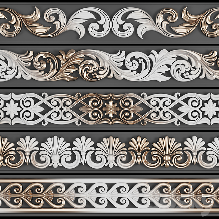 Trim Ornament Vol-03 3DS Max - thumbnail 2