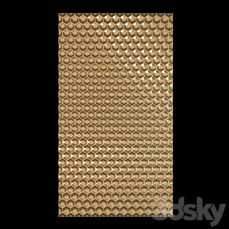 wall 3d panel decorative 3DS Max - thumbnail 1