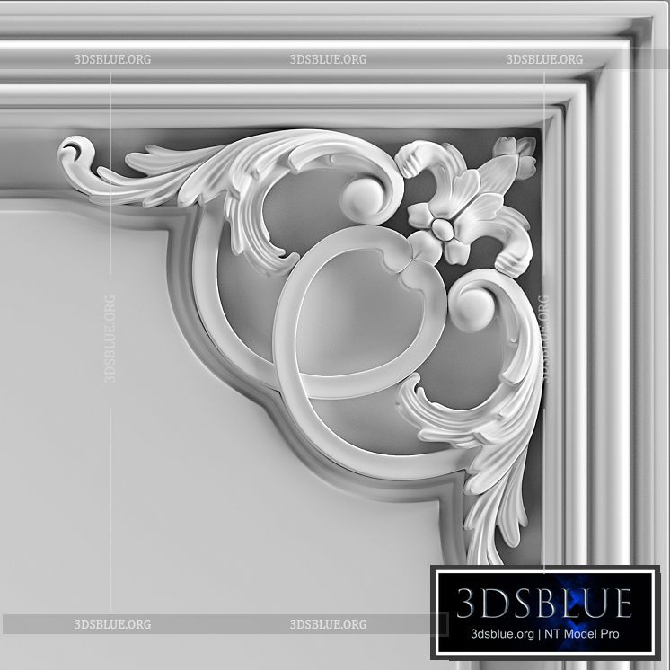 Wall corner piece 3DS Max - thumbnail 3