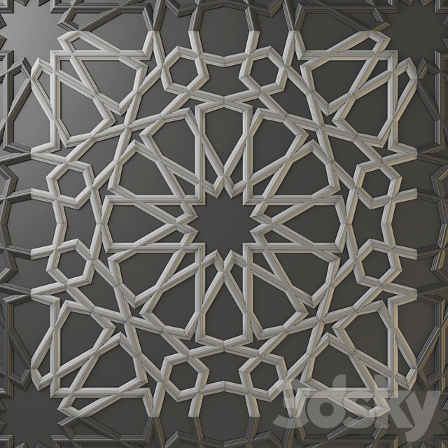 Wall decor 003. Arabic 3DSMax File - thumbnail 3