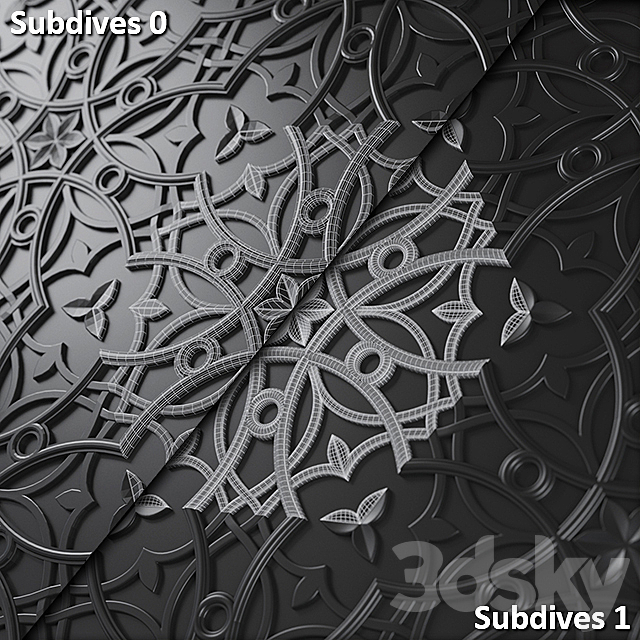 Wall decor 004. Arabic 3DSMax File - thumbnail 2