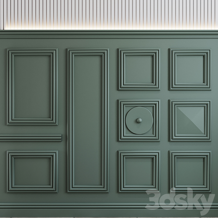 Wall decor MP084-001 3DS Max Model - thumbnail 1