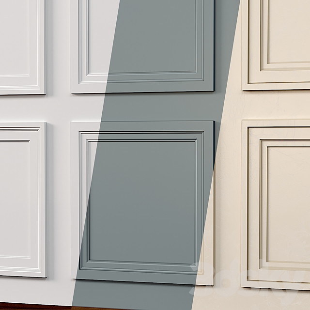 Wall molding 14. Boiserie classic panels 3DS Max Model - thumbnail 3