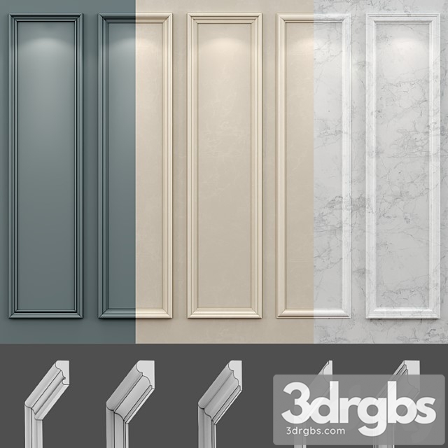 Wall molding 18. boiserie classic panels - thumbnail 1