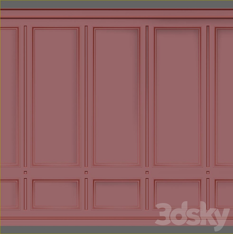 Wall molding 3DS Max - thumbnail 2