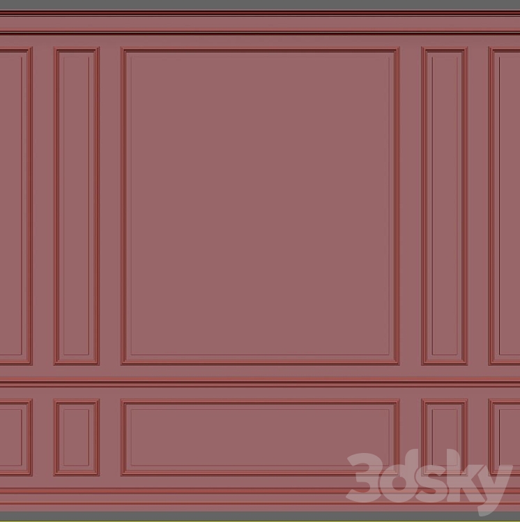 Wall molding 3DS Max - thumbnail 2