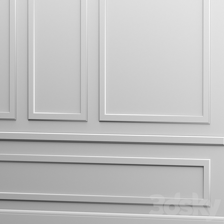 Wall molding 3DS Max - thumbnail 2