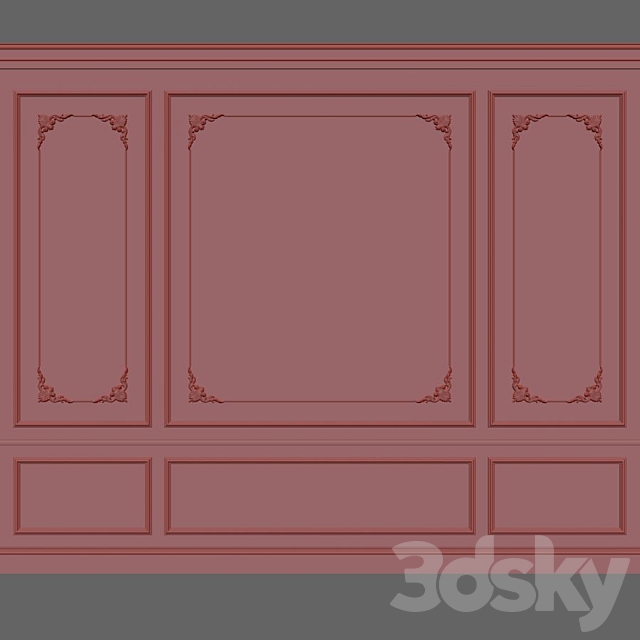 Wall molding 3DS Max Model - thumbnail 2