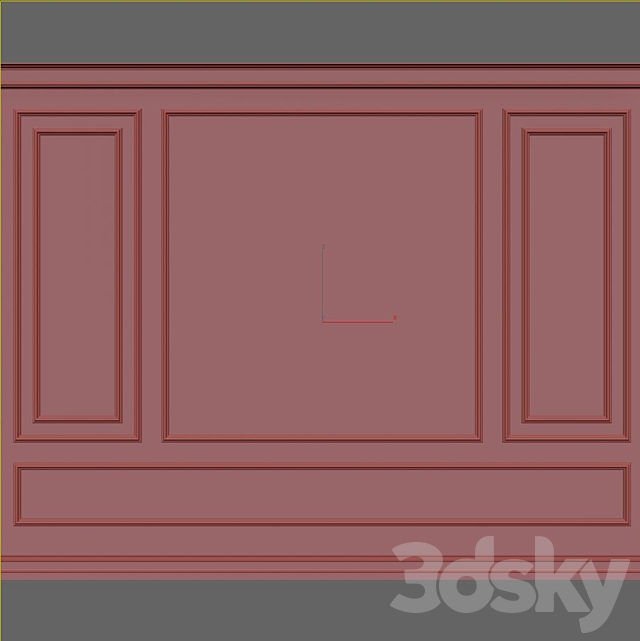 Wall molding 3DS Max Model - thumbnail 2