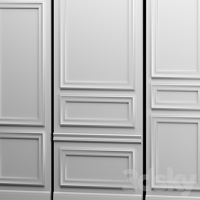 Wall molding 3DS Max Model - thumbnail 2