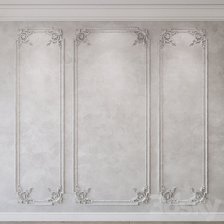 Wall molding classic 3DS Max - thumbnail 1