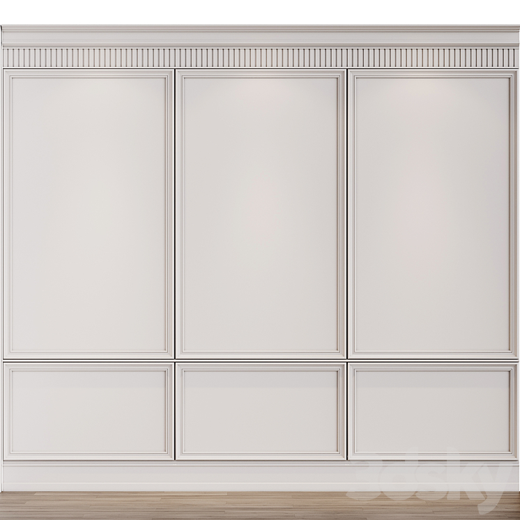 wall molding d7 3DS Max Model - thumbnail 1